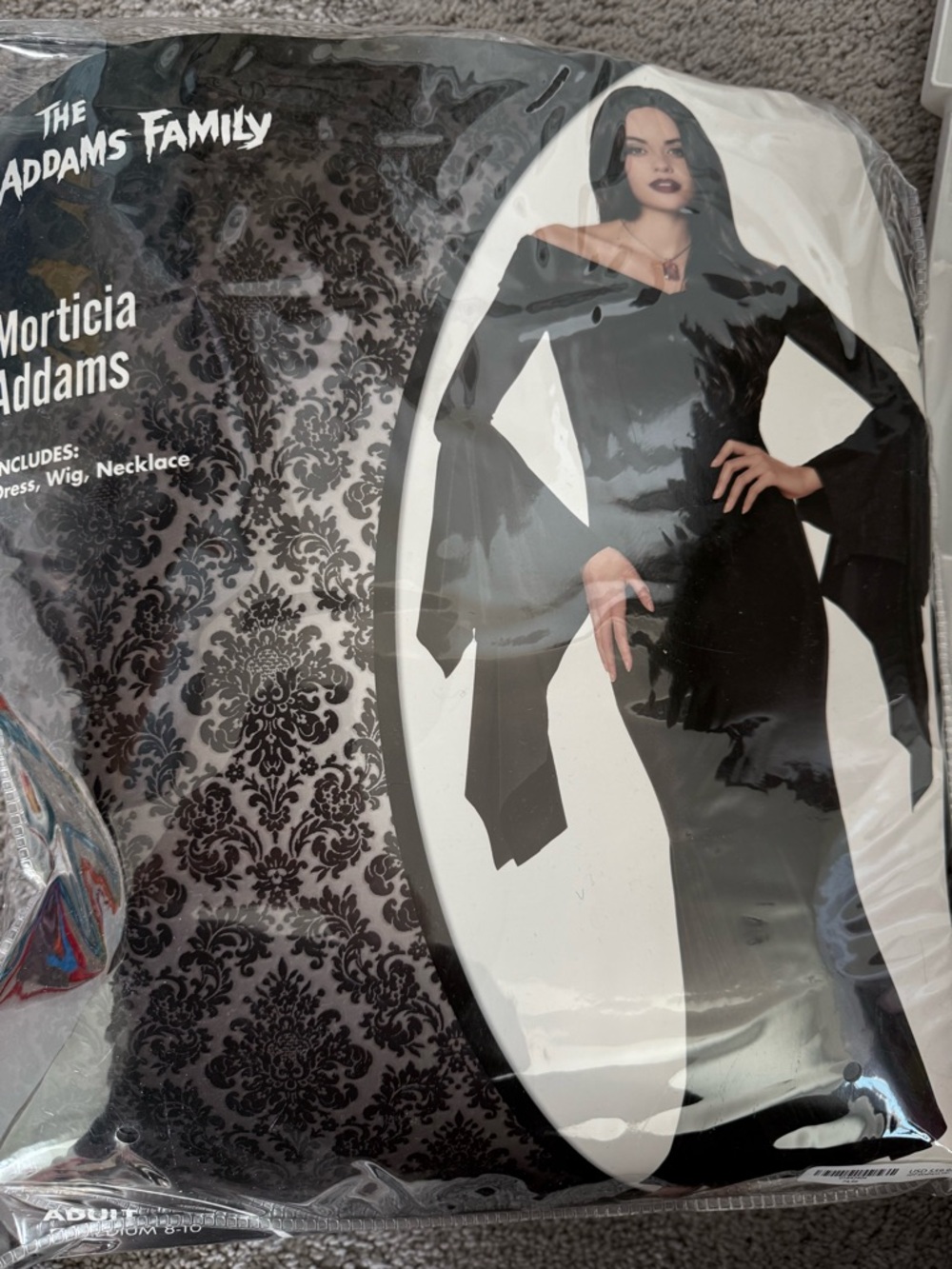 Spirit Morticia Addams Black Gothic Dress Costume